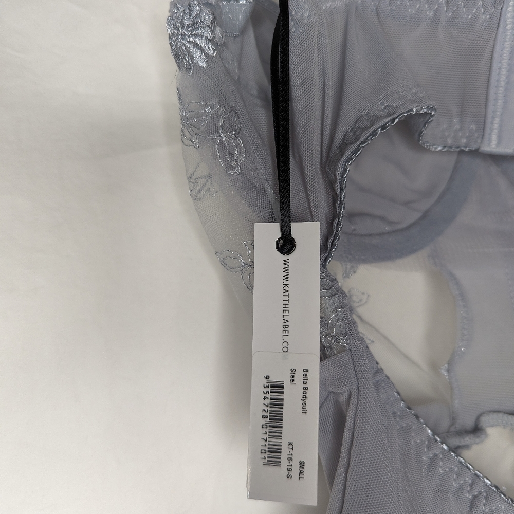 Revolve Kat The Label KTHE-WI121 Bella Bodysuit Steel Size S - Picture 8 of 9